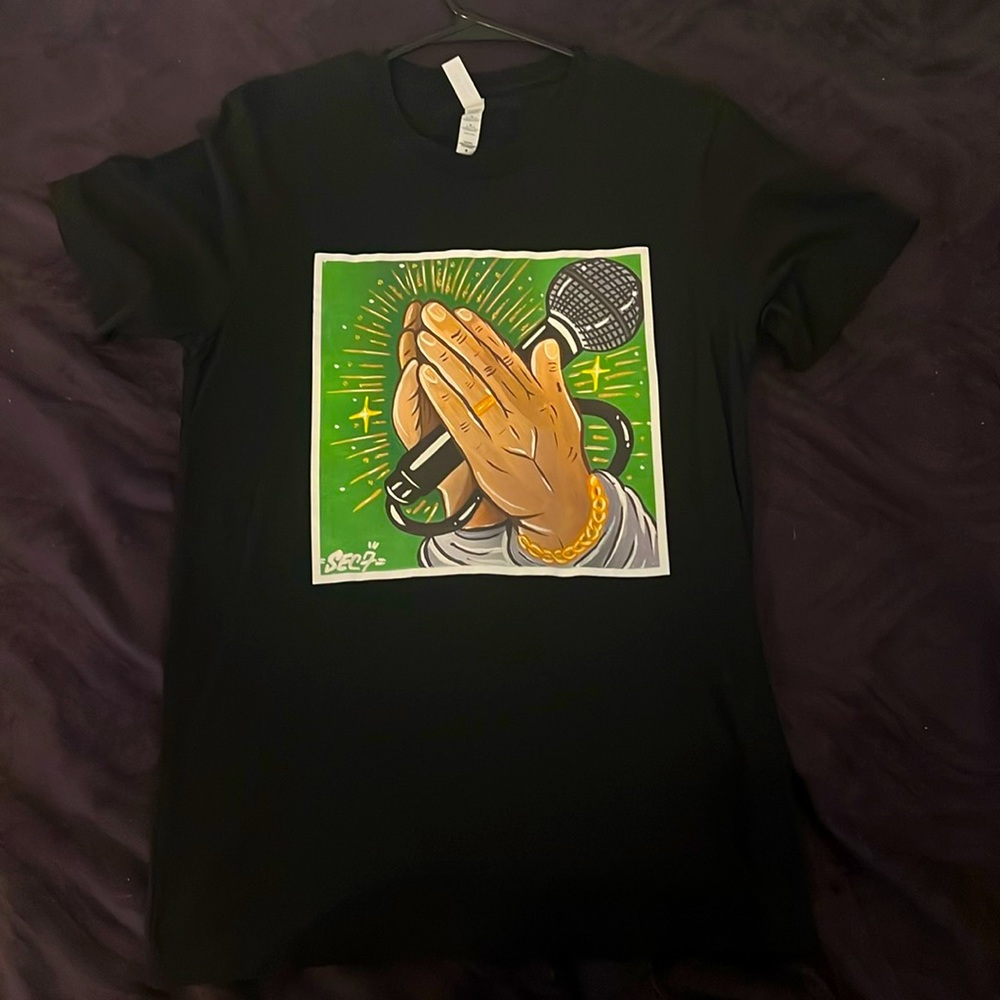 CUSTOM Bella Canvas “Praying Hands” tee (medium)